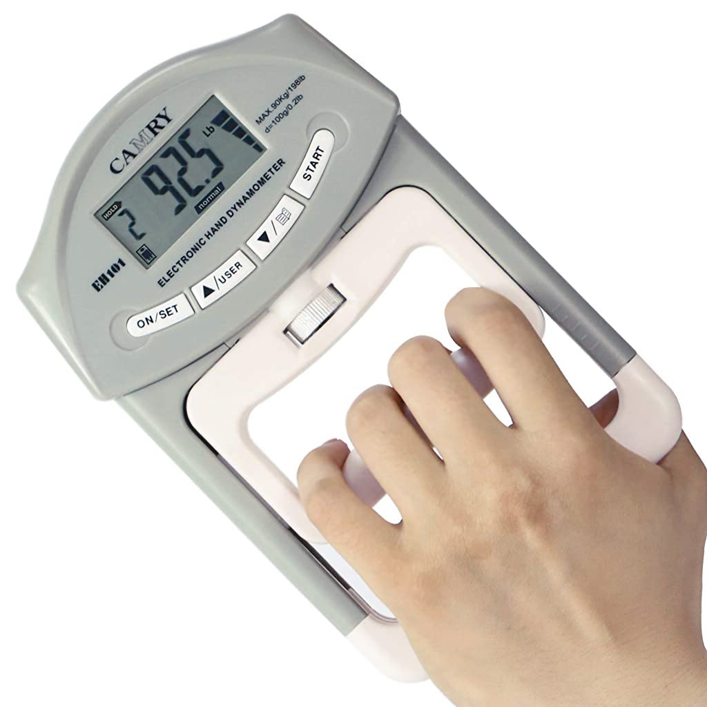 Proberos Digital Hand Dynamometer for Grip Strength Measurement, Auto Capturing Grip Strength Measurement Meter for Grip Strength Restoring, Medical Use, Training (90 Kg, Batteries Included) Proberos Digital Hand Dynamometer for Grip Strength Measurement, Auto Capturing Grip Strength Measurement Meter for Grip Strength Restoring, Medical Use, Training (90 Kg, Batteries Included)